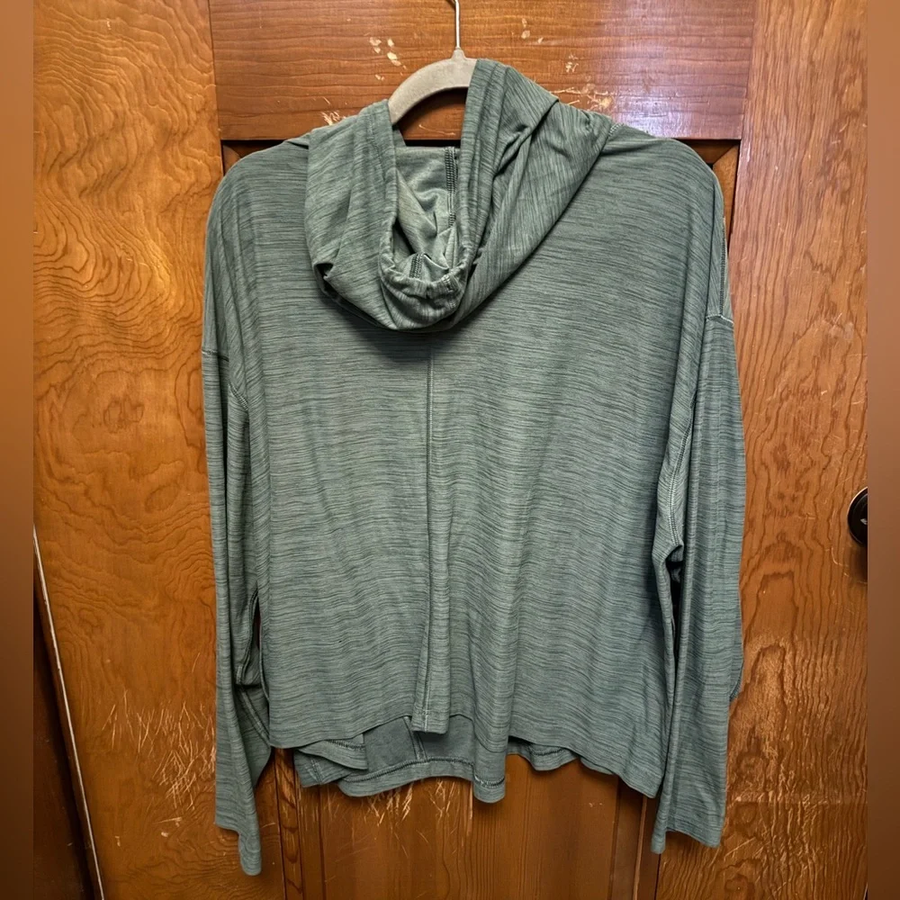 Never Not Hustling Crop Activewear Hoodie Size 3X Olive Green - Picture 6 of 6